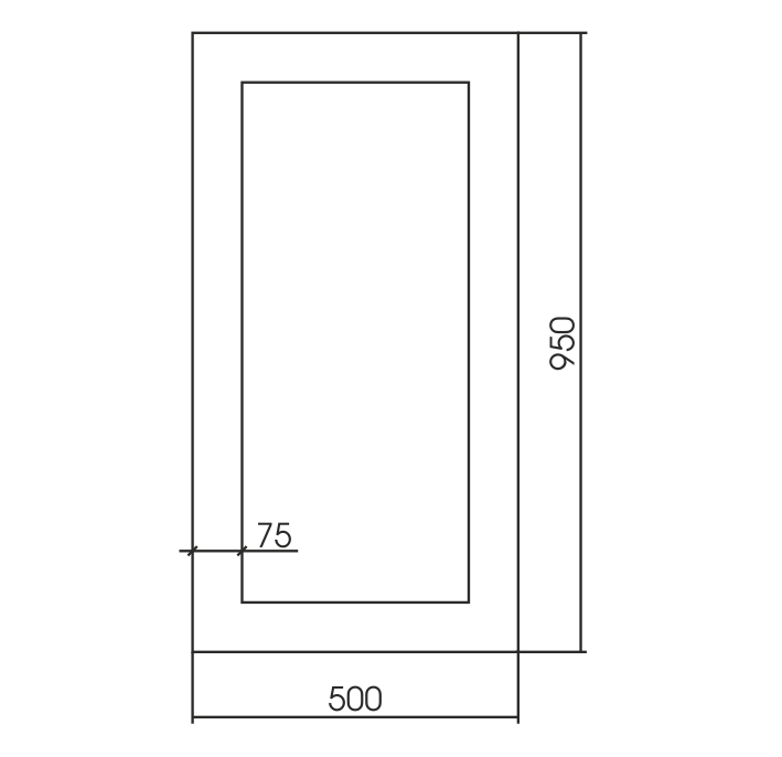 Зеркало Elegance Шагрень 500х950мм багет серебро Silver Mirrors