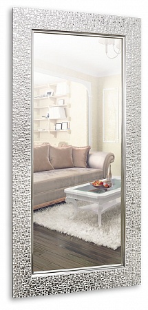 Зеркало Elegance Шагрень 500х950мм багет серебро Silver Mirrors