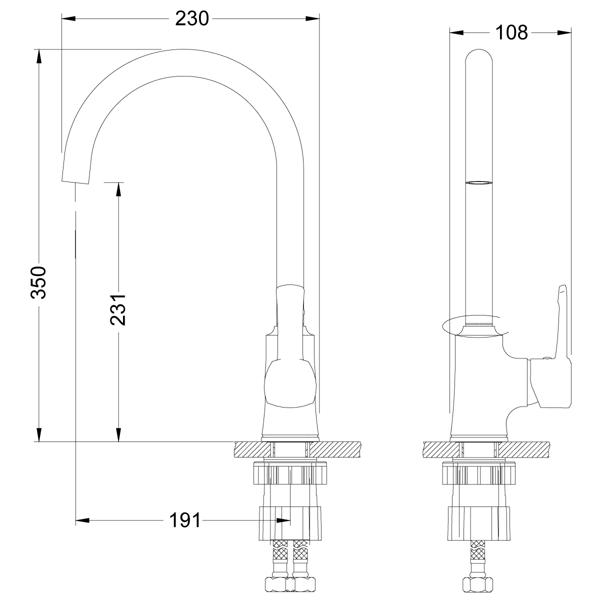 Смеситель кухонный LEMARK Evitta LM0505C