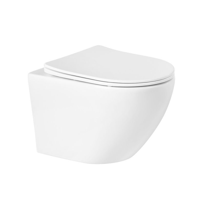 Унитаз подвесной BelBagno SFERA-R BB046CHR безободковый (сиденье 103940, 105398)