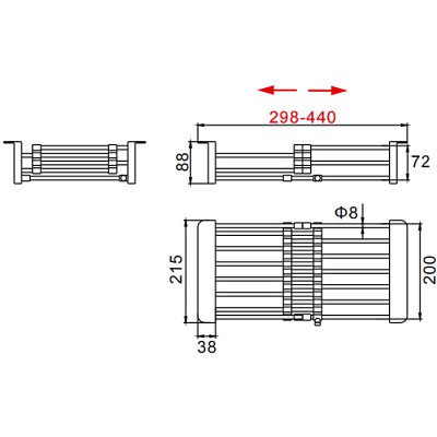 Коландер GERHANS K30300B Графит раздвижной