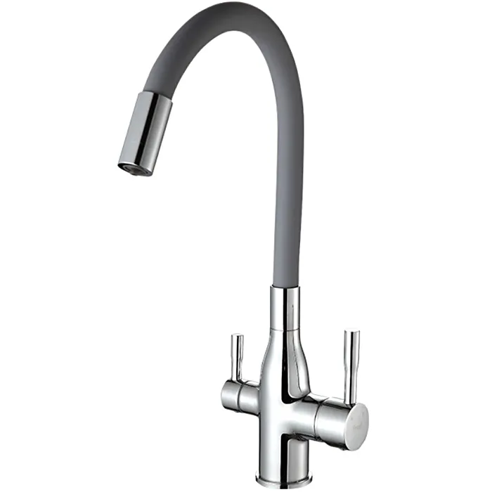 Смеситель кухонный Frap F4396 с гибким изливом, с каналом д/фильтр. воды