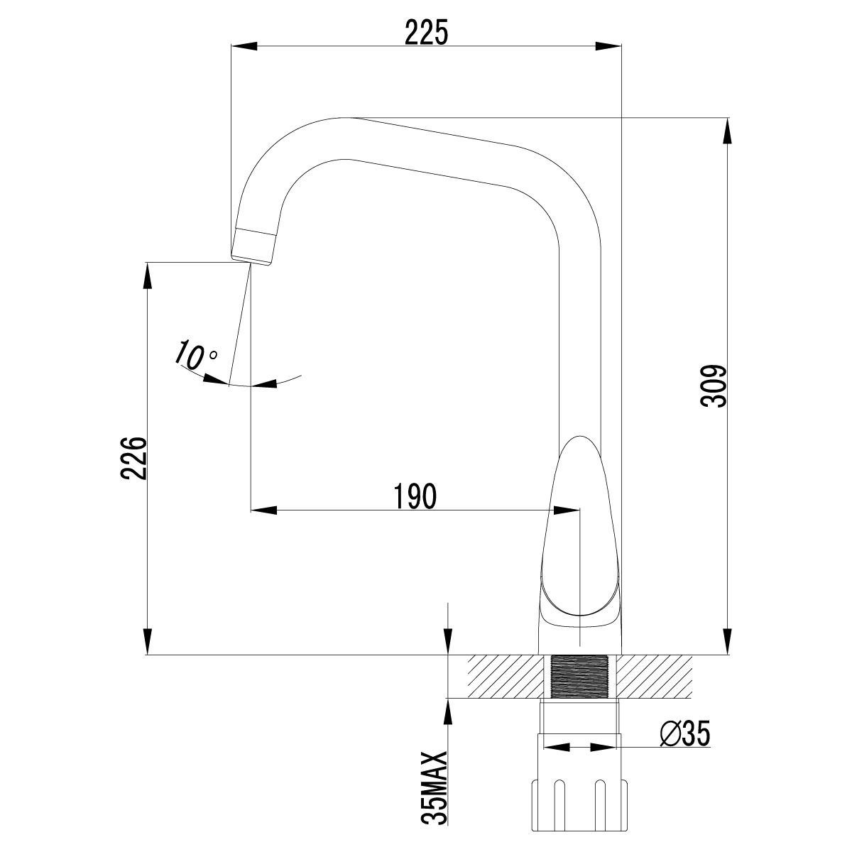Смеситель кухонный LEMARK Pramen LM3355C