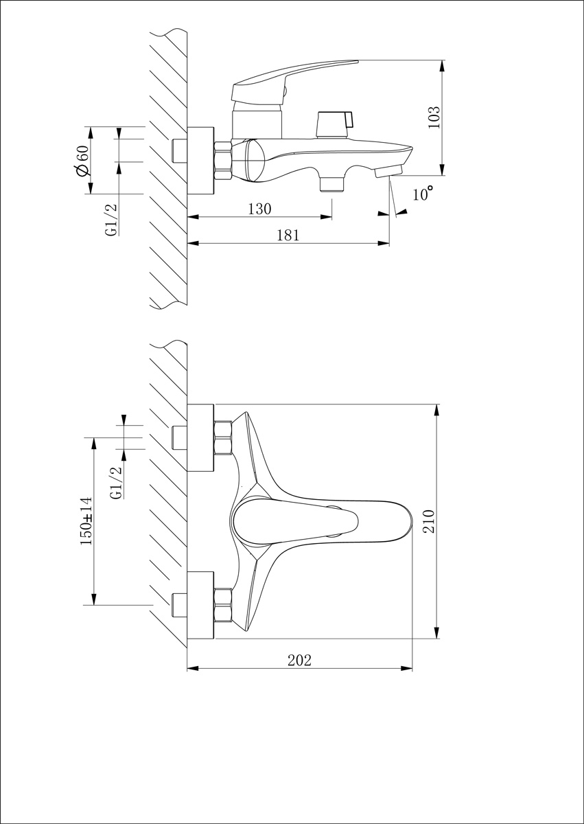 Смеситель для ванны LEMARK Linara LM0414C лейка, шланг