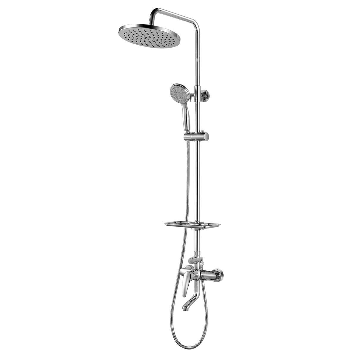 Душевая система с изливом LEMARK Linara LM0462C с мыльницей, круглые лейки