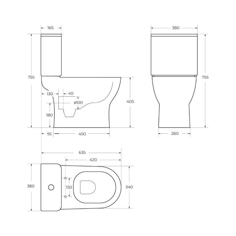 Компакт BelBagno STEAM BB130CPR/BB130SC безободковый + сиденье soft close
